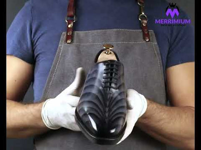 Grey Dune Patina Wholecut Goodyear Welt Shoes Limited Edition-MERRIMIUM