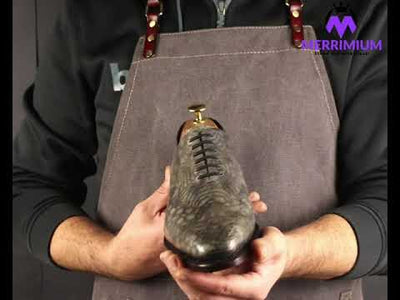 CHAIN ASH PATINA MARBLE WHOLECUT GOODYEAR WELT SHOES LIMITED EDITION-MERRIMIUM